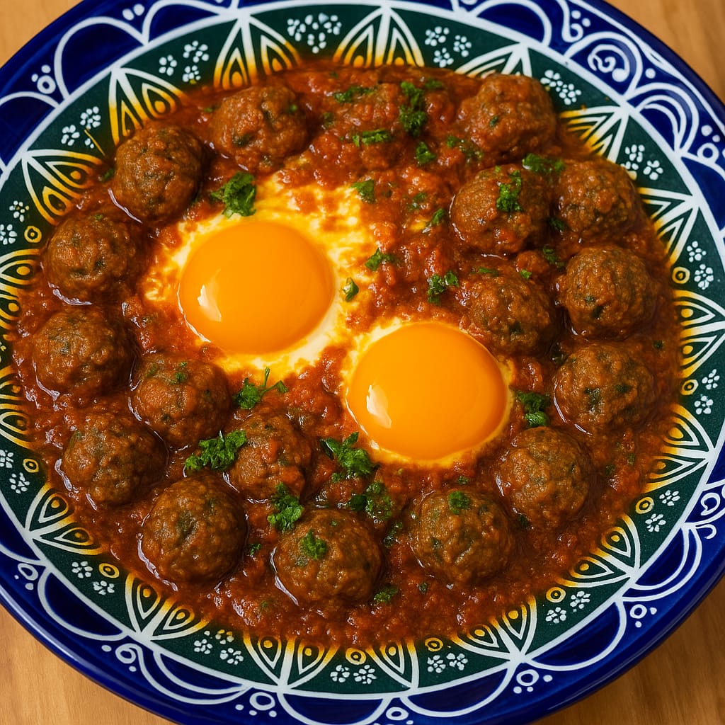 Tajine de kefta aux oeufs