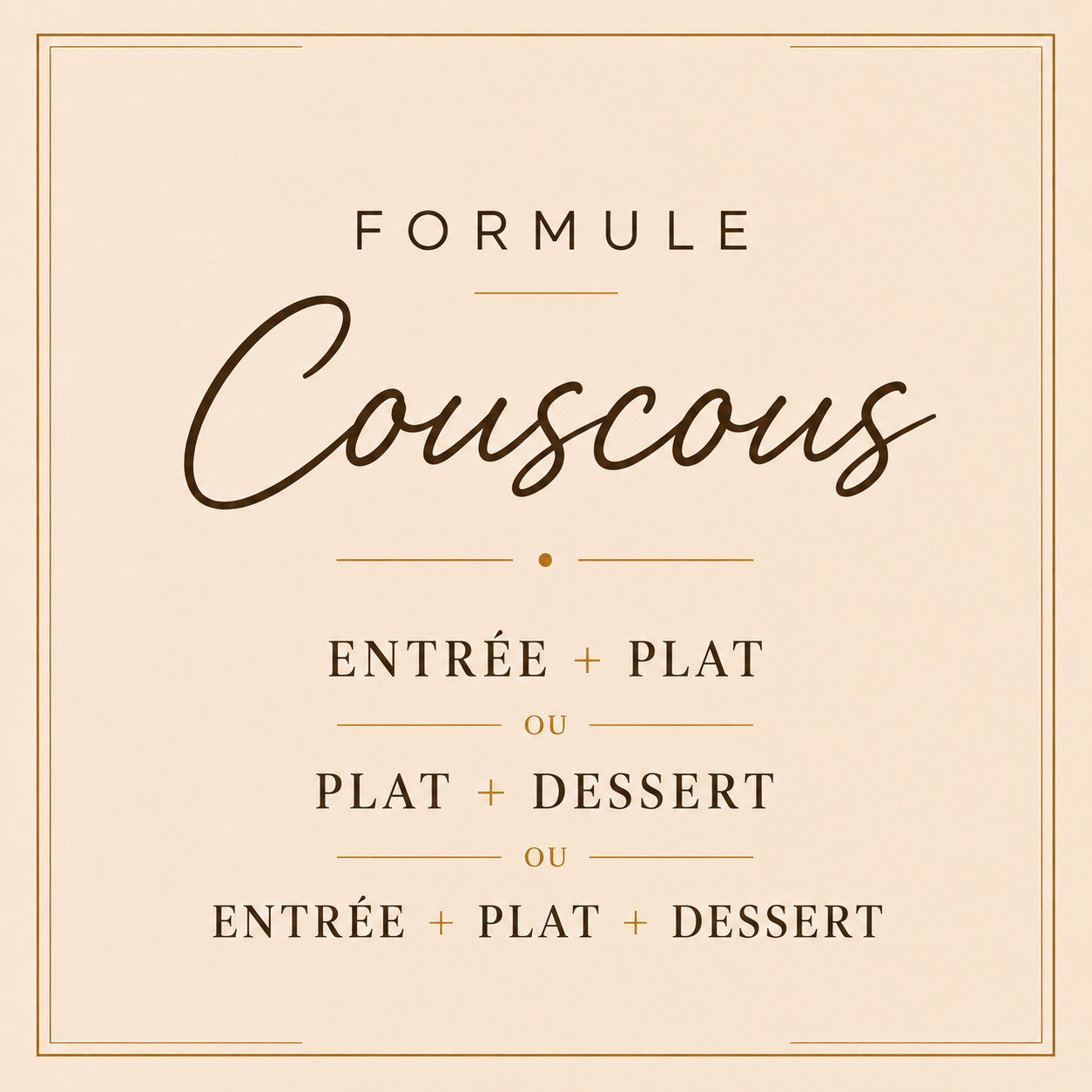 Formule couscous
