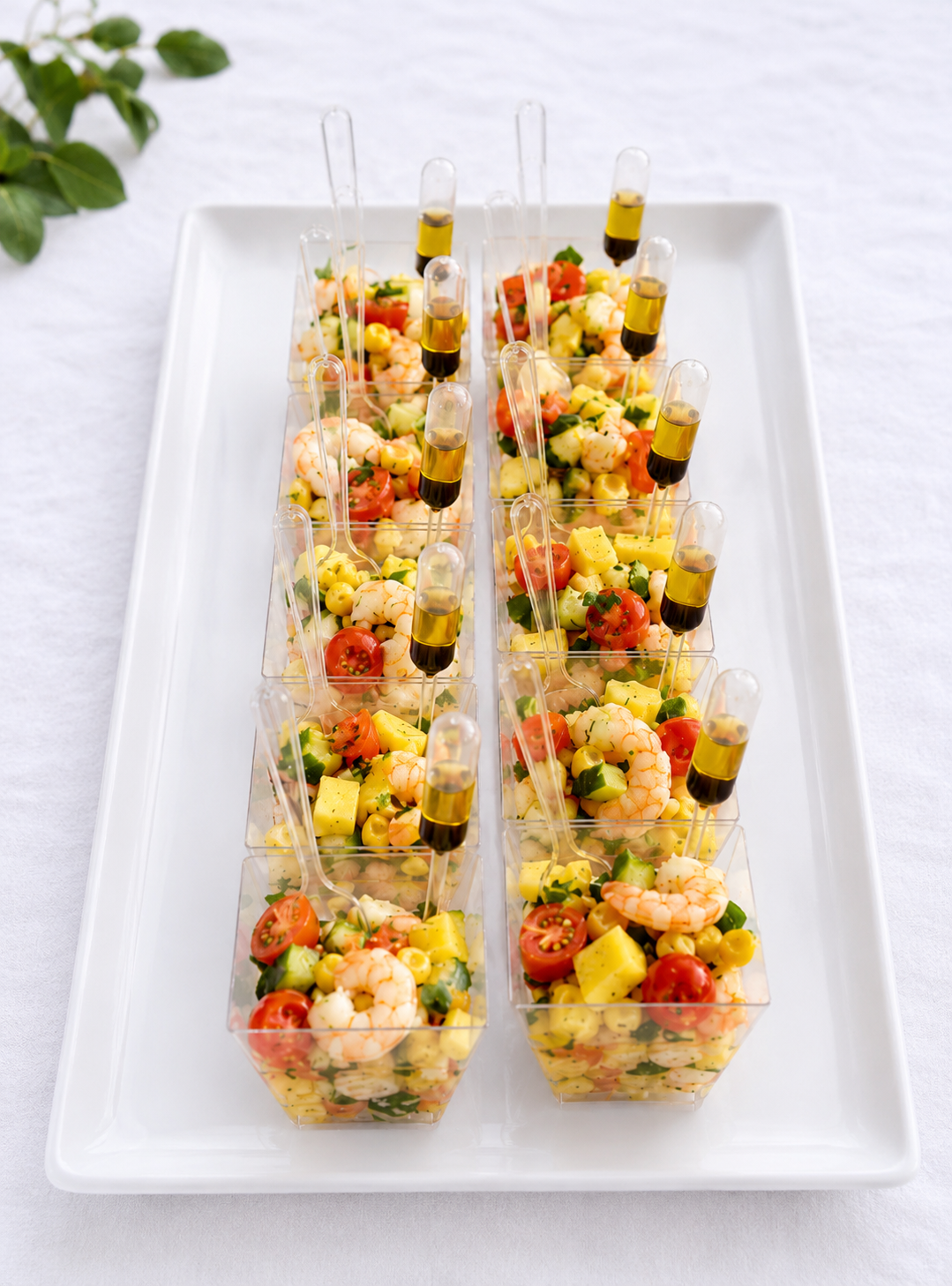 Verrines mangue crevettes
